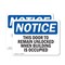 Signmission This Door To Remain Unlocked When Building, 14 in W x Rectangle, Plastic OS-2PACK-NS-P-1014-L-18606 - alternate 1